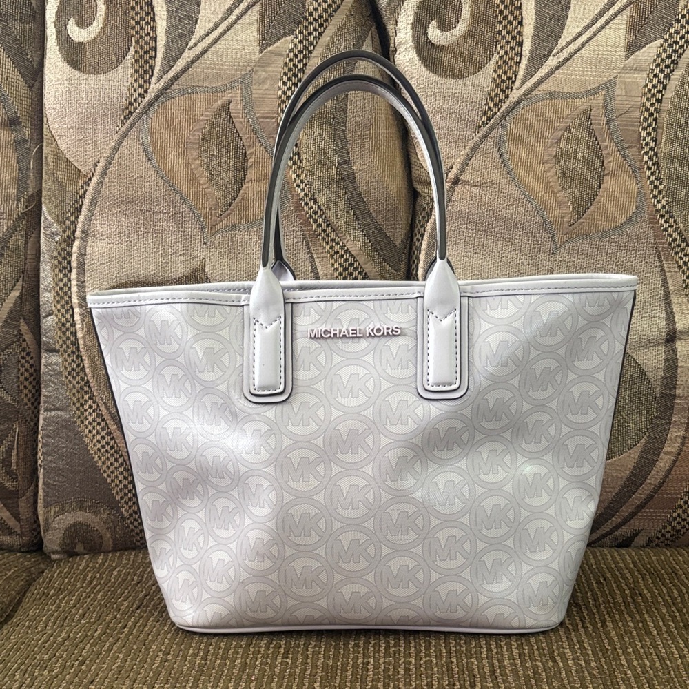 Michael Kors Light Gray Logo Tote
